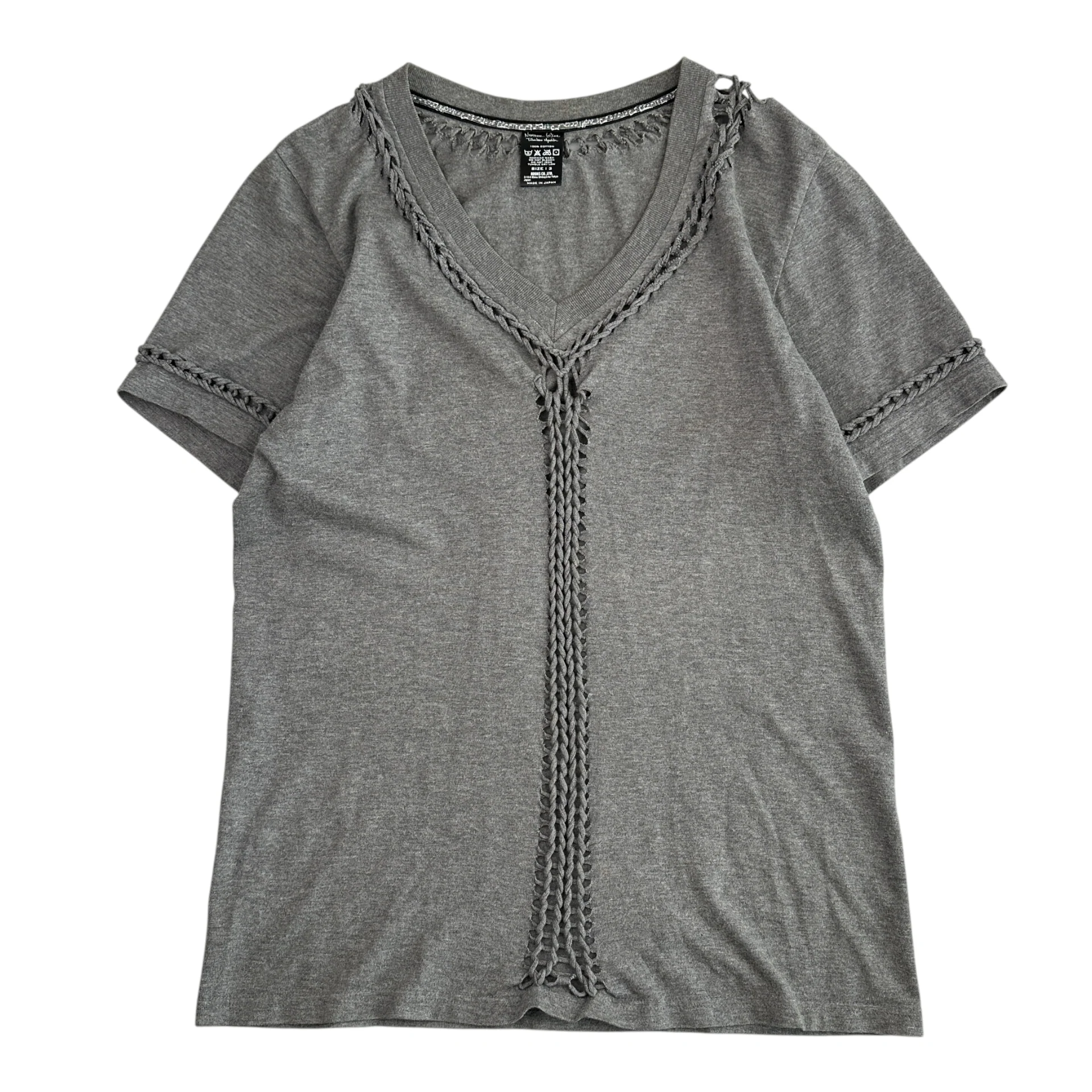 (3) NUMBER(N)INE CROCHET T-SHIRT - GREY