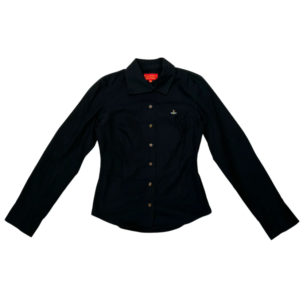 (38) VIVIENNE WESTWOOD RED LABEL BUTTON CINCHED BUTTON UP SHIRT - Image 4