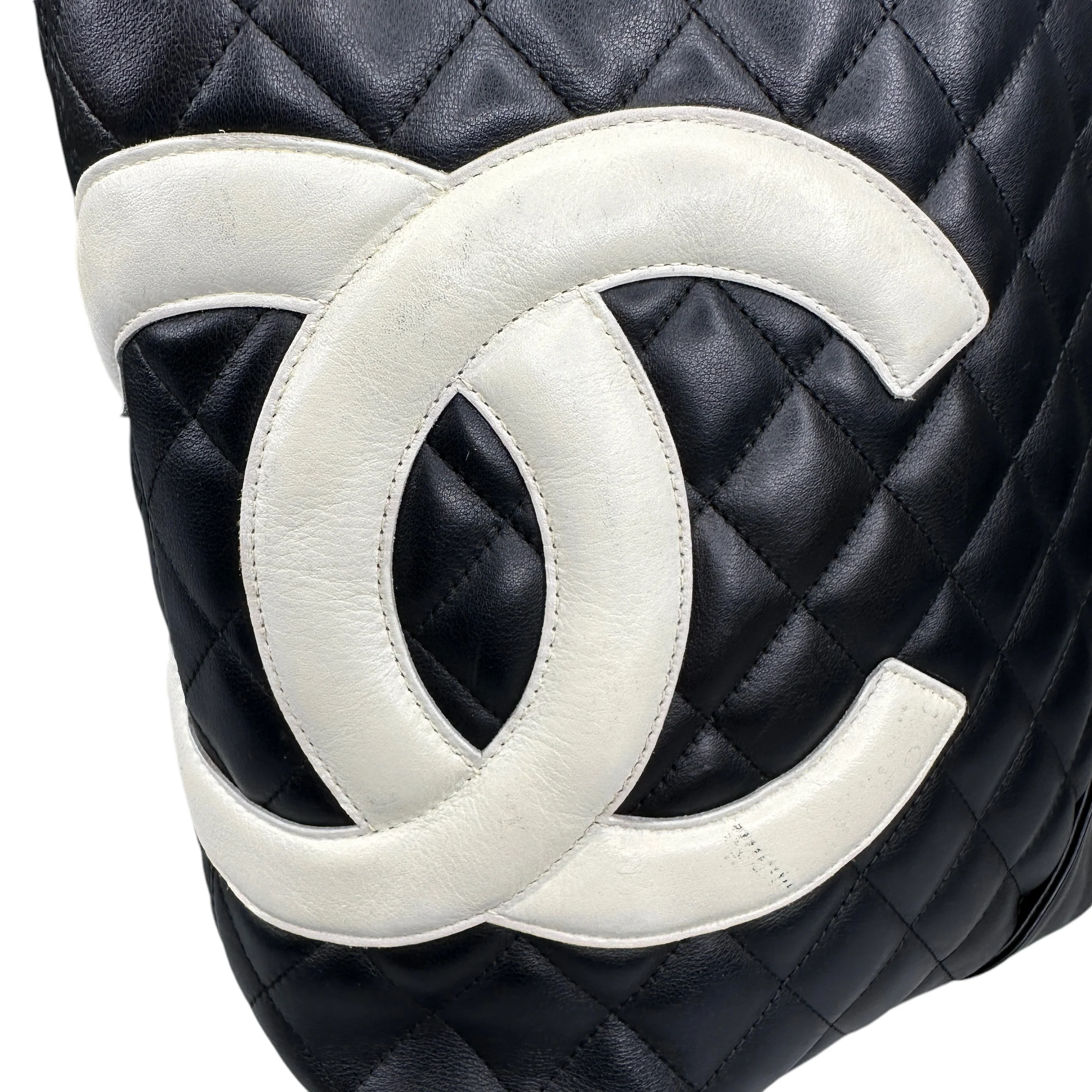 CHANEL CAMBON LINE TOTE BAG - BLACK / WHITE - Image 5