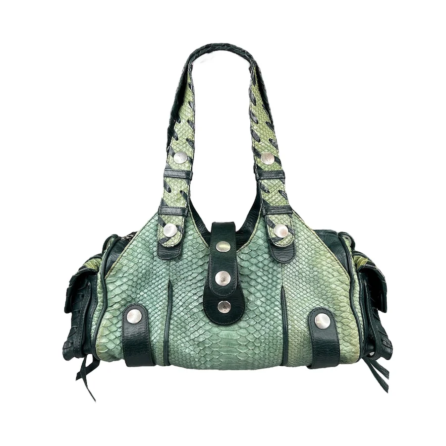 CHLOE PYTHON & LEATHER SILVERADO BAG