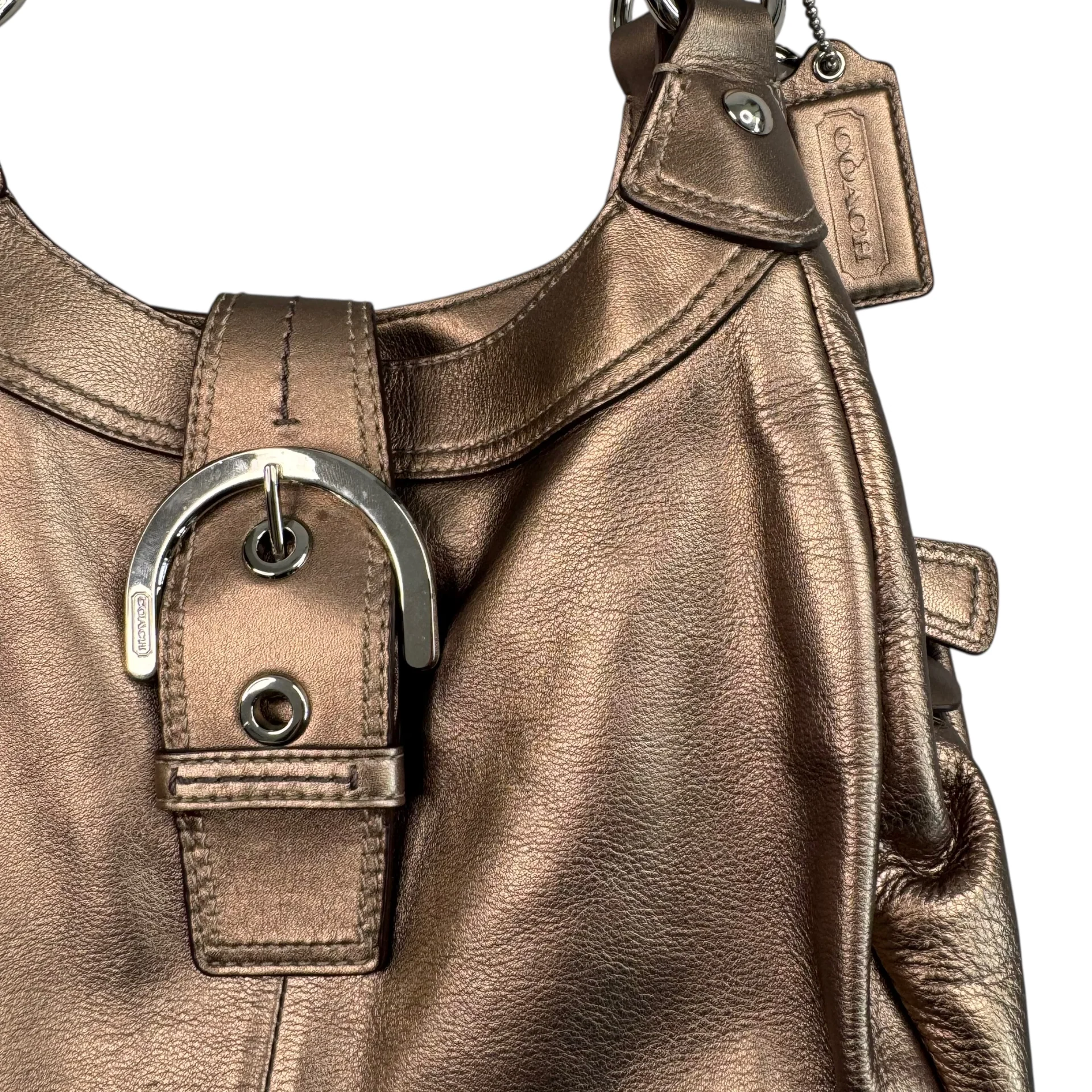 COACH LEATHER SOHO BAG - BRONZE - Image 5