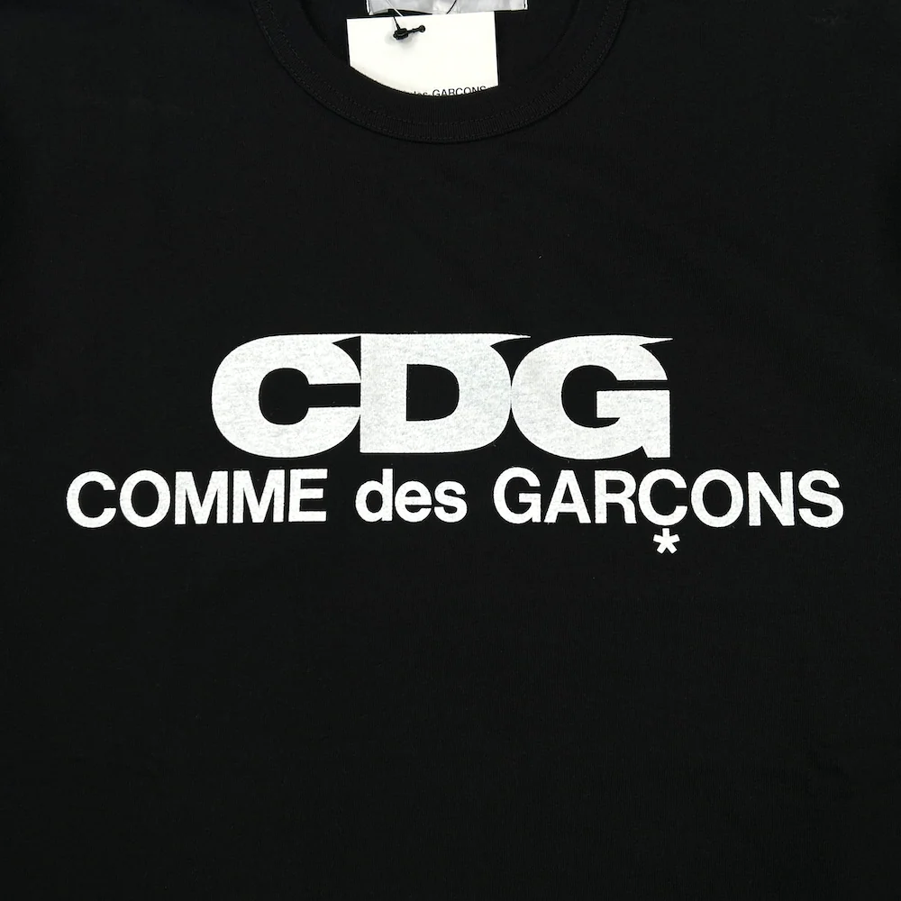 (NEW) COMME DES GARCONS LOGO T-SHIRT - BLACK - Image 2