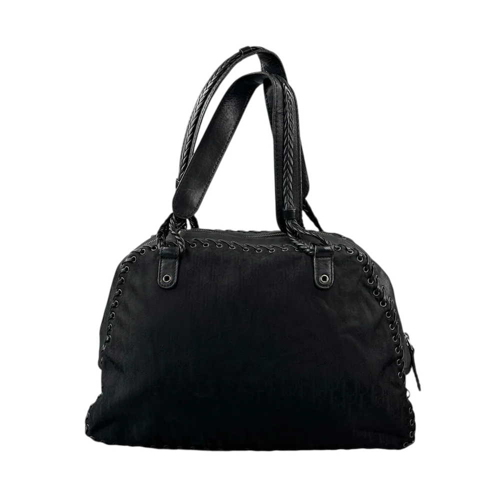 DIOR 2007 MONOGRAM SHOULDER BAG - BLACK - Image 2