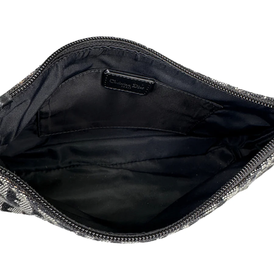 DIOR BLUE TROTTER CANVAS POCHETTE BAG - Image 4