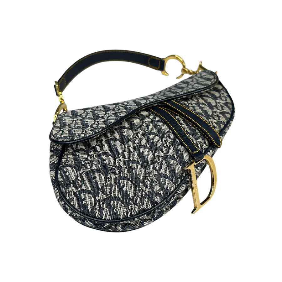 DIOR BLUE TROTTER CANVAS SADDLE BAG - BLUE - Image 3
