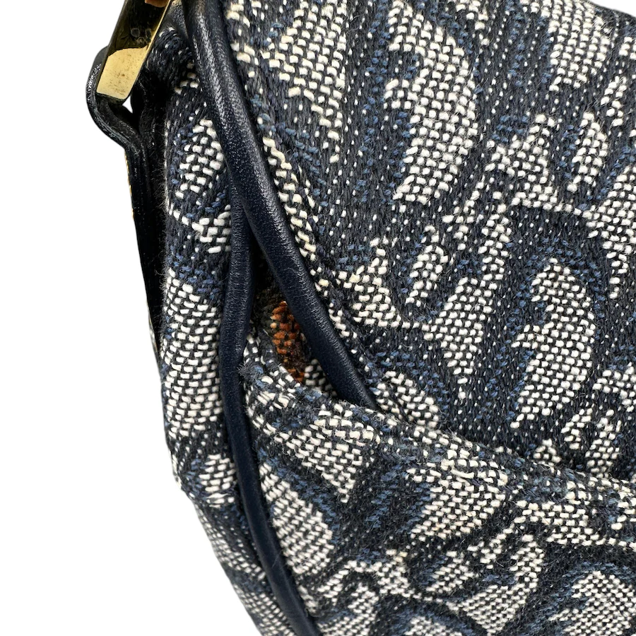 DIOR BLUE TROTTER CANVAS SADDLE BAG - BLUE - Image 6