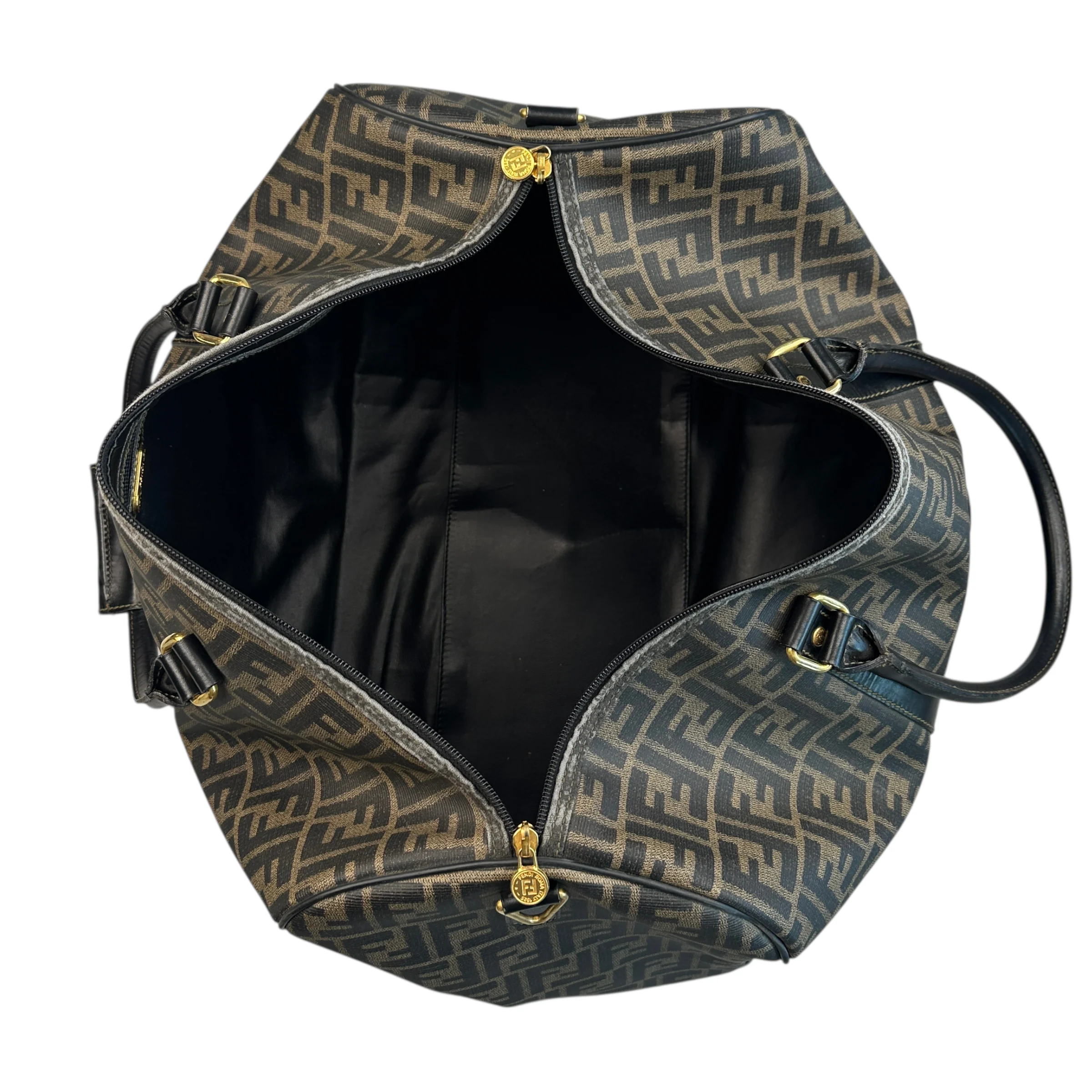 FENDI ZUCCA COATED CANVAS BOSTON BAG - Image 4
