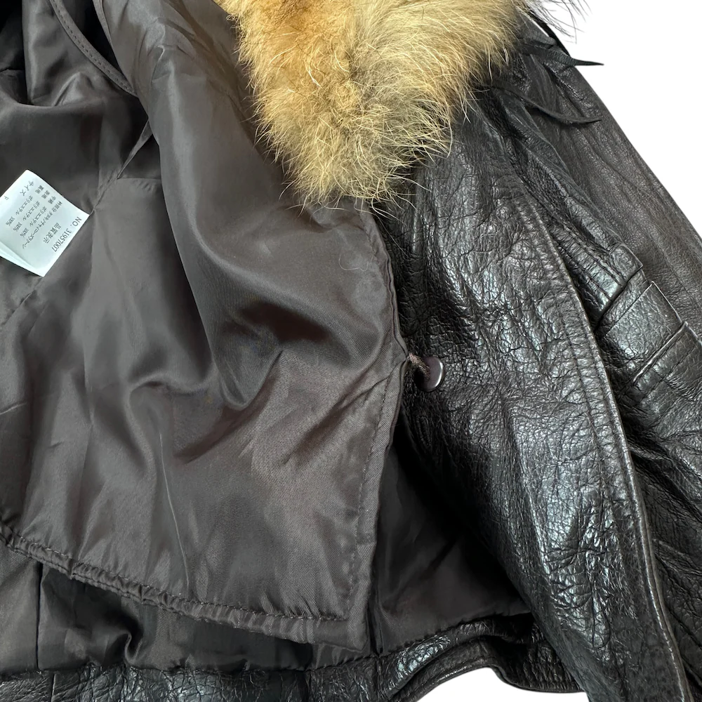 G.O.A RACOON FUR LEATHER JACKET - Image 5