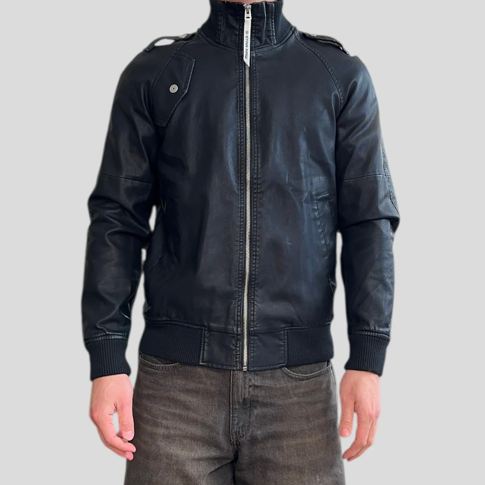 G-STAR RAW FAUX LEATHER JACKET - BLACK - Image 2