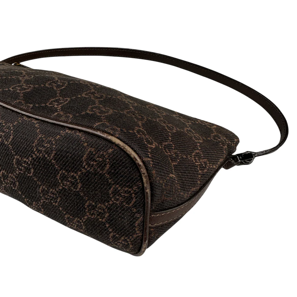 GUCCI GG CANVAS BOAT POCHETTE - BROWN - Image 6