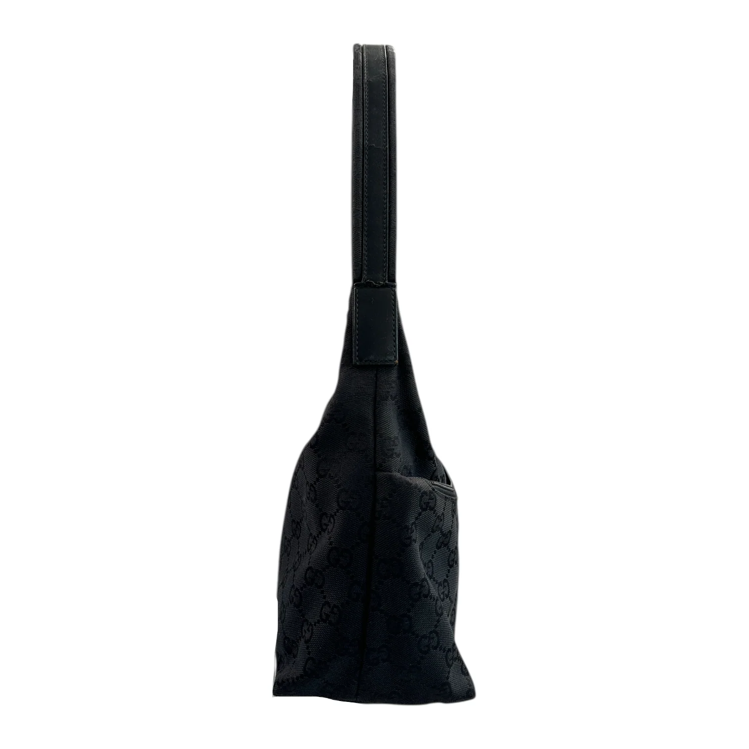 GUCCI GG CANVAS HOBO SHOULDER BAG - BLACK - Image 3