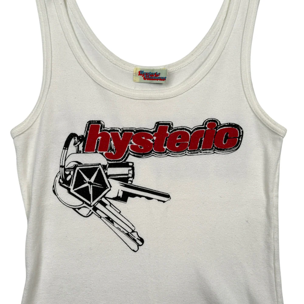 HYSTERIC GLAMOUR 'KEYS' TANK TOP - WHITE - Image 4