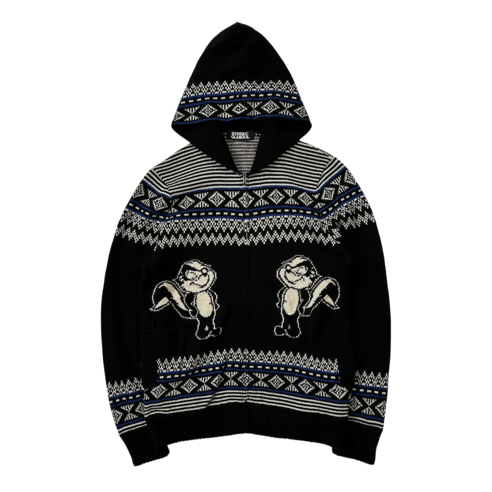 HYSTERIC GLAMOUR WOOL-BLEND ZIP HOODIE