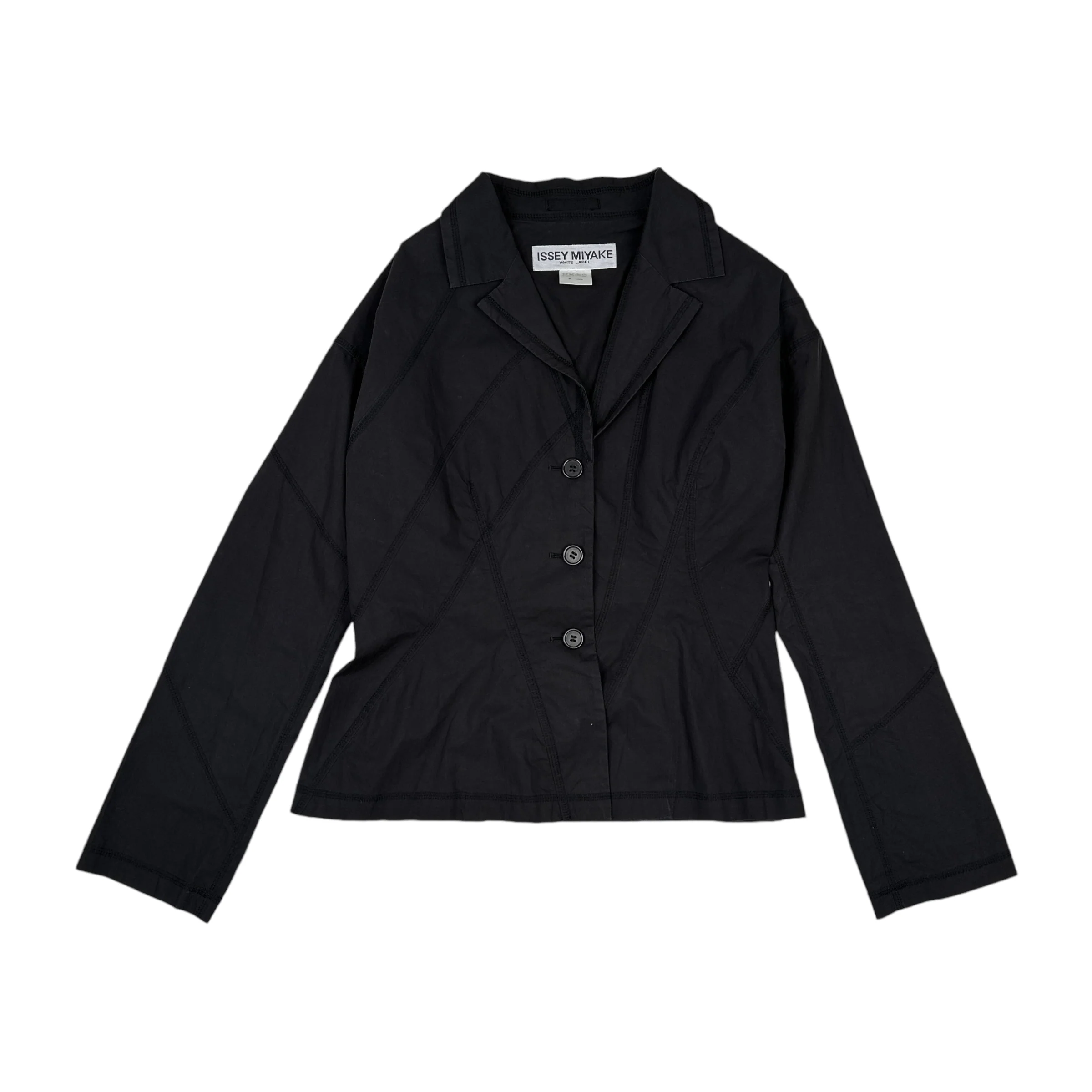 ISSEY MIYAKE WHITE LABEL LIGHTWEIGHT COAT - BLACK