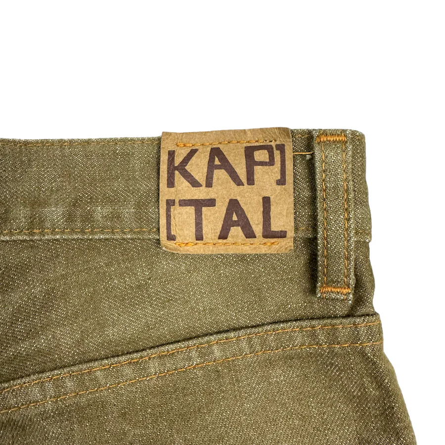 KAPITAL OKABELLBO FLARED DENIM - GREEN - Image 4
