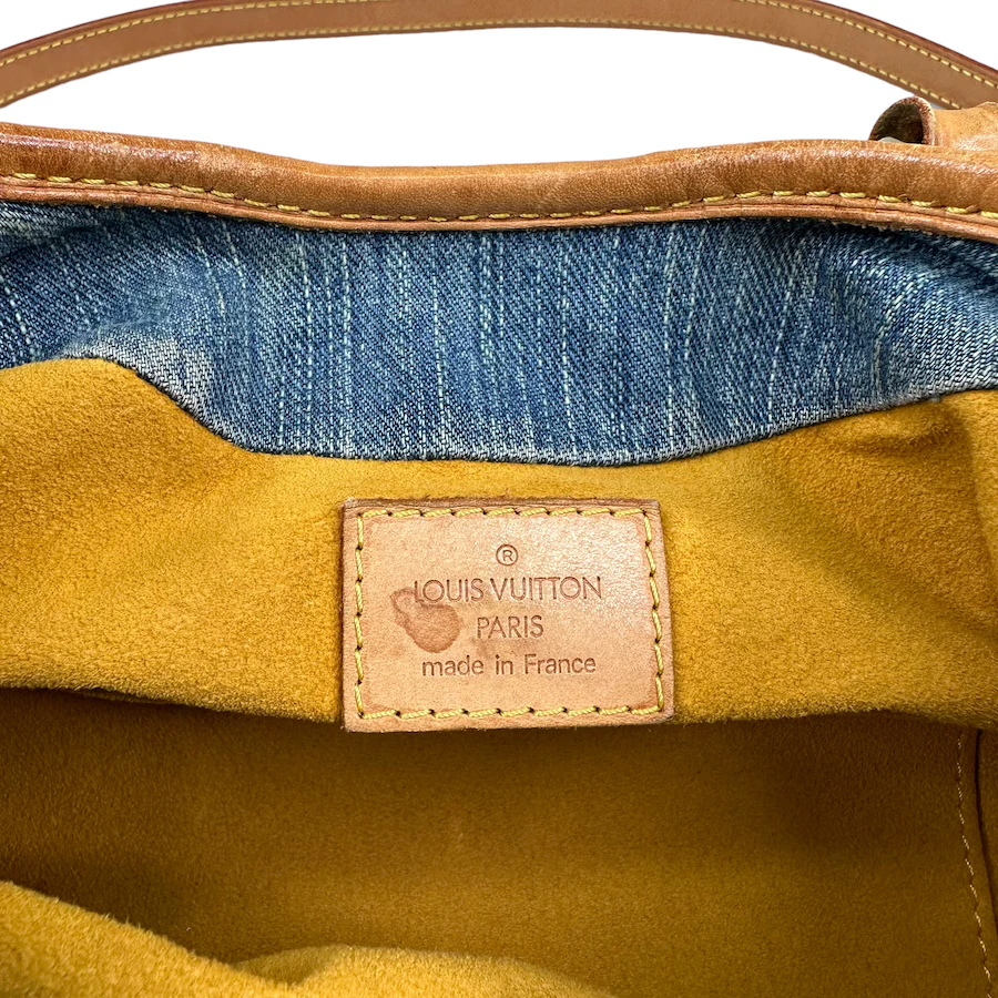 LOUIS VUITTON DENIM PLEATY W/ ADDITIONAL CROSSBODY STRAP - Image 12