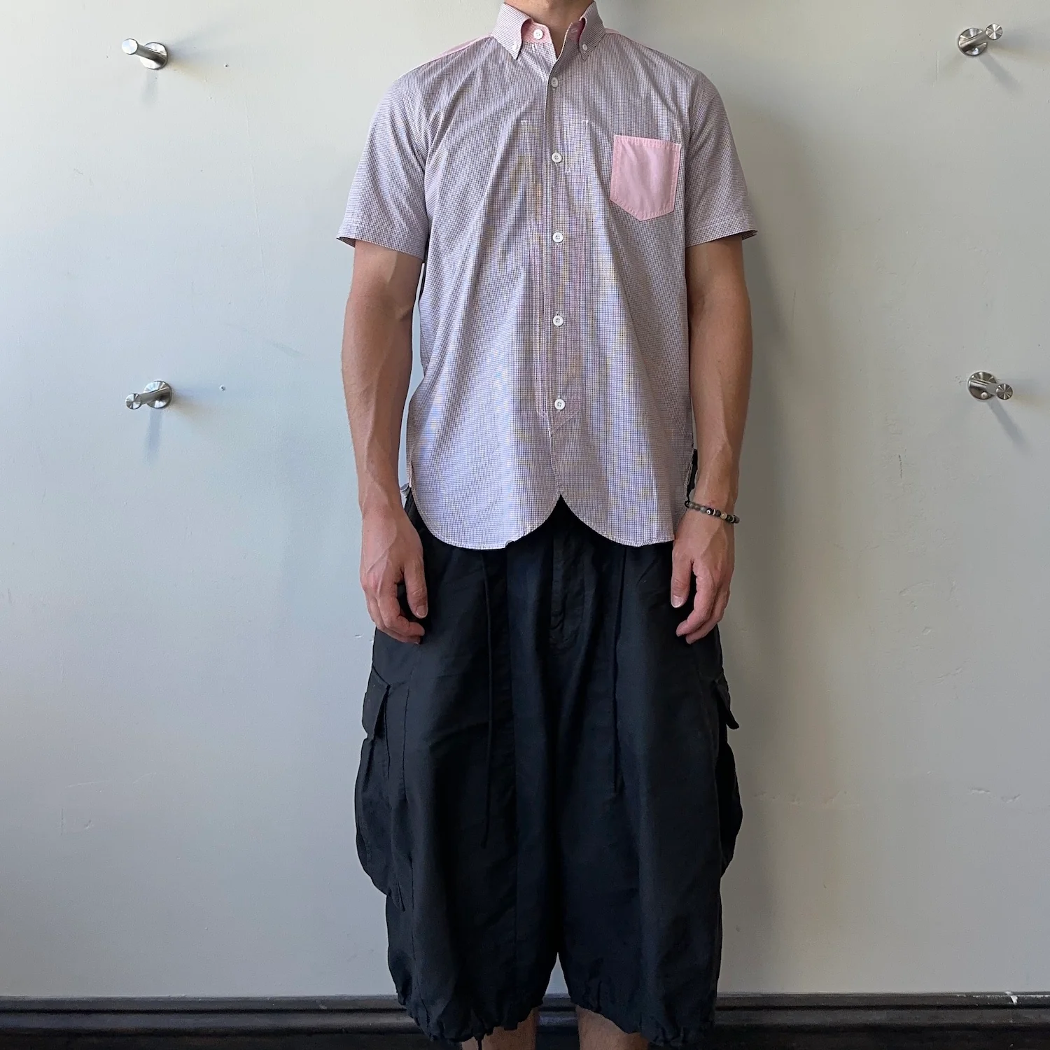 (M) JUNYA WATANABE COMME DES GARCONS HOMME MAN SHORT SLEEVE BUTTON UP SHIRT - Image 2