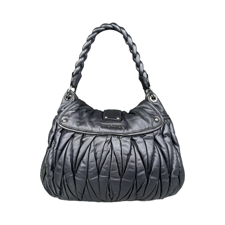 MIU MIU BLACK COFFER SHOULDER BAG - Image 2