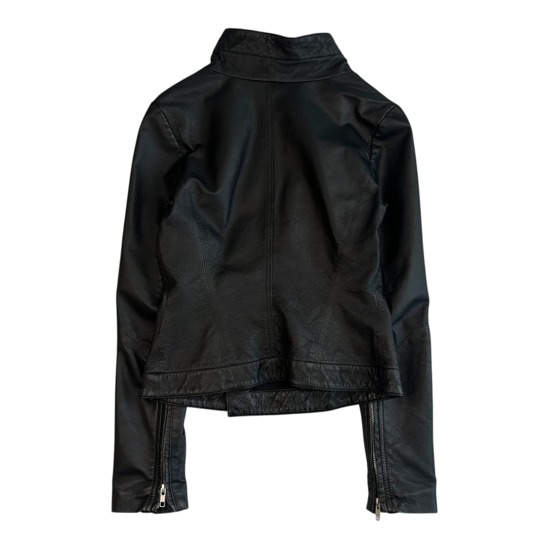 MOUSSY LEATHER JACKET - BLACK - Image 2