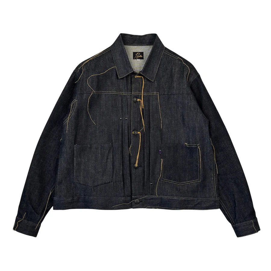 NEEDLES 12OZ GLITCH STITCH DENIM JACKET