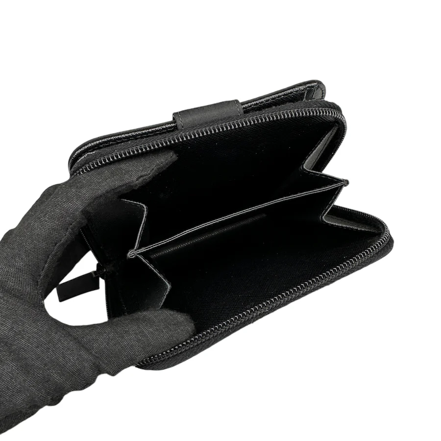 PRADA BLACK NYLON ZIP-AROUND WALLET - Image 5