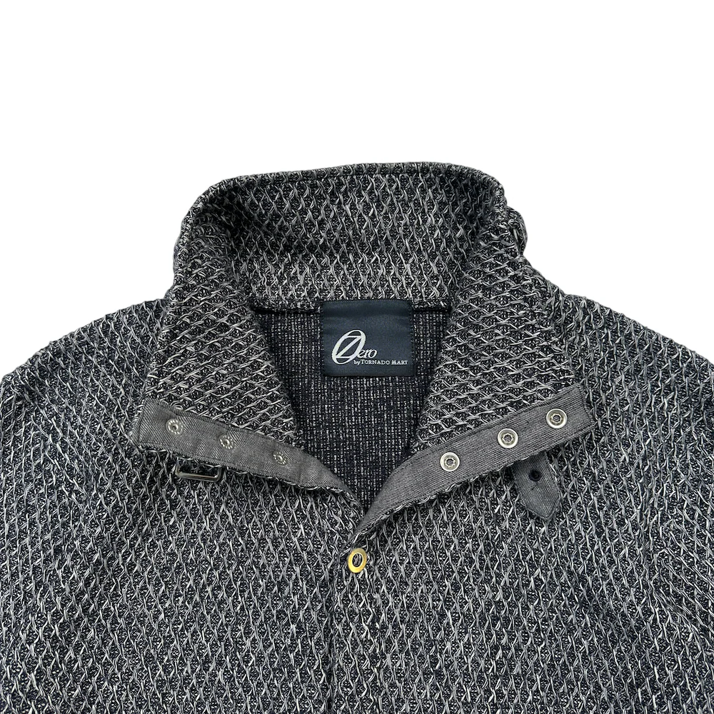 TORNADO MART ZERO HIGH-NECK BUTTON UP KNIT - Image 2