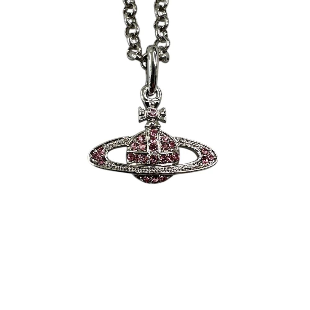 VIVIENNE WESTWOOD PINK RHINESTONE MAYFAIR NECKLACE - Image 4