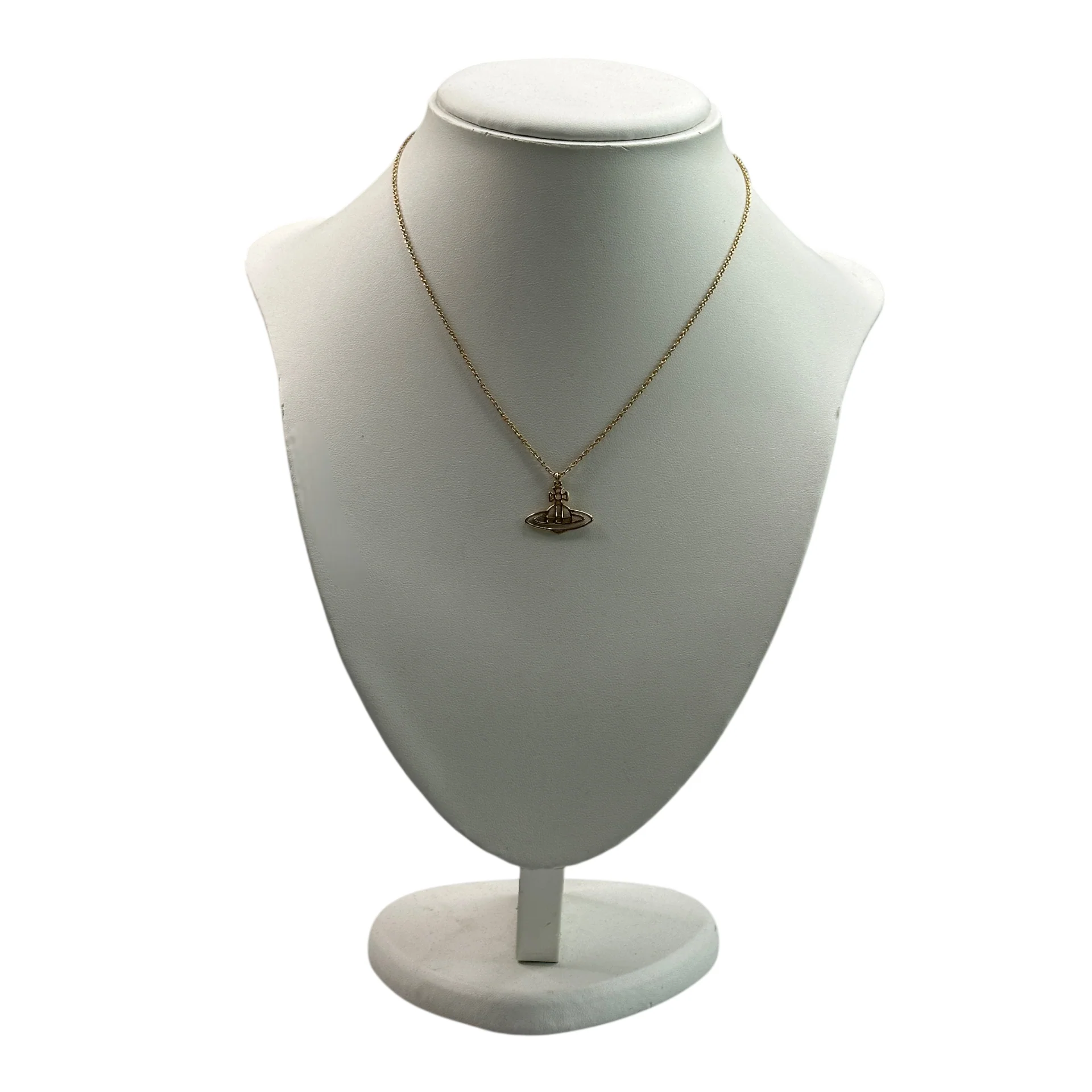VIVIENNE WESTWOOD THIN LINES ORB NECKLACE - GOLD PLATED - Image 2